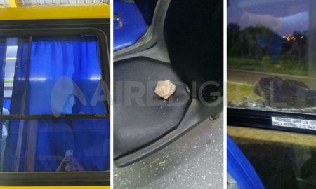 Dos colectivos apedreados en Avenida de Circunvalación Oeste Dos colectivos apedreados en Avenida de Circunvalación Oeste