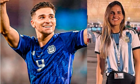 Julián Álvarez y Emilia Ferrero: una historia de amor Mundial Julián Álvarez y Emilia Ferrero: una historia de amor Mundial