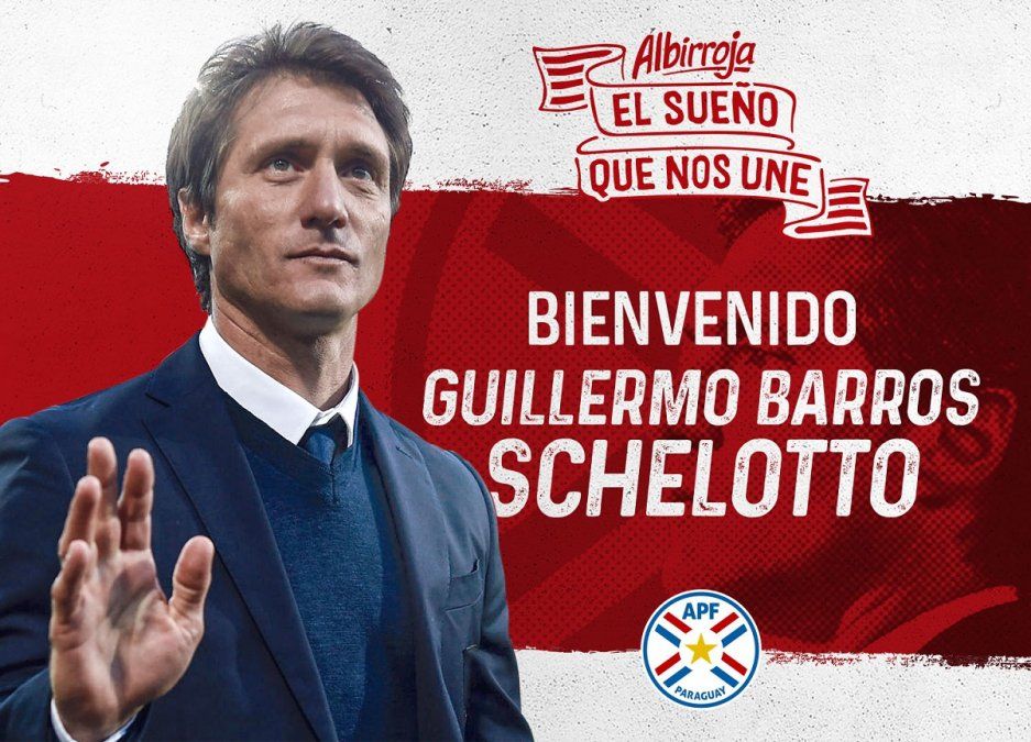Confirmado: Confirmado: Guillermo Barros Schellotto es el nuevo DT de la Selección de Paraguay.