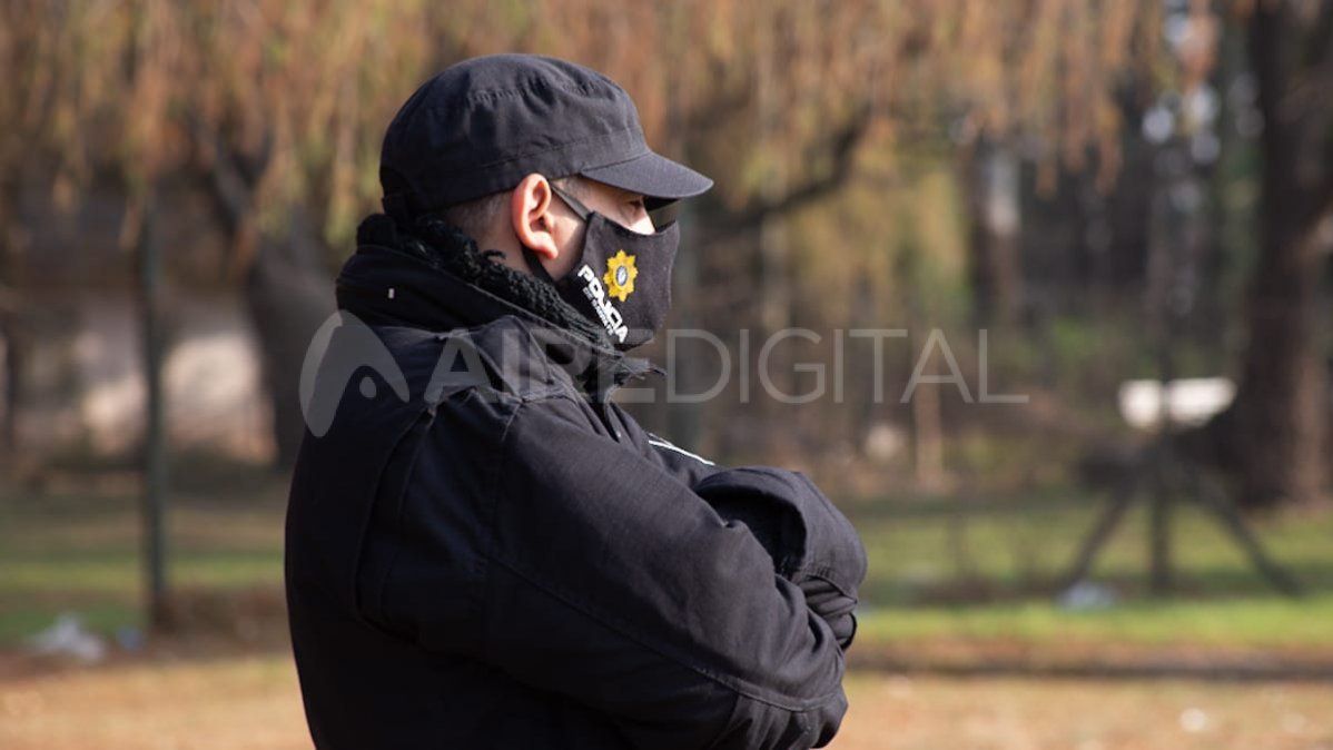 Controles en el acceso a la localidad de Monte Vera