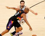 Facundo Campazzo no pudo evitar la derrota de los Denver Nuggets ante Phoenix Suns en el primer duelo de los playoffs de la NBA. Facundo Campazzo no pudo evitar la derrota de los Denver Nuggets ante Phoenix Suns en el primer duelo de los playoffs de la NBA.