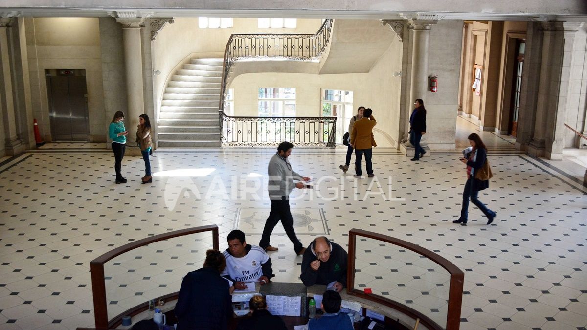 El interior de los Tribunales santafesinos.