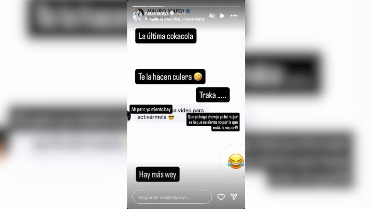 La modelo uruguaya Natasha Rey subió una captura de pantalla para mostrar que Mauro Icardi le envió mensajes. La modelo uruguaya Natasha Rey subió una captura de pantalla para mostrar que Mauro Icardi le envió mensajes.