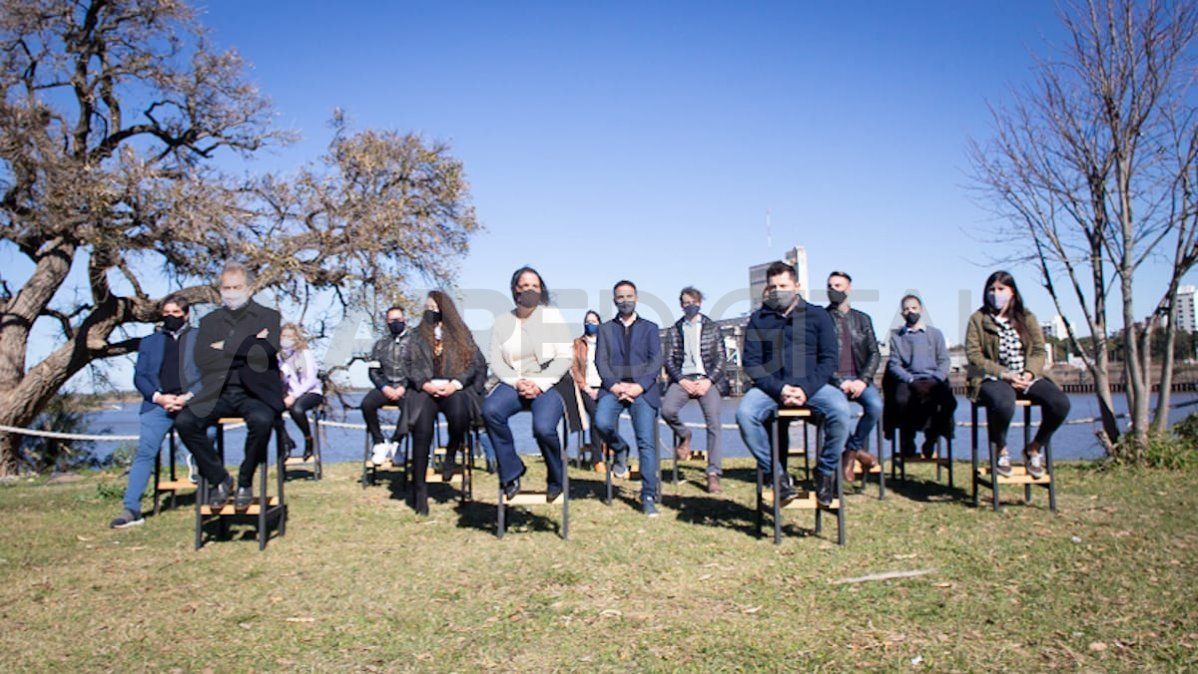 La presentación de la lista de Hacemos Santa Fe tuvo lugar en uno de los espacios recreativos privados del dique II.