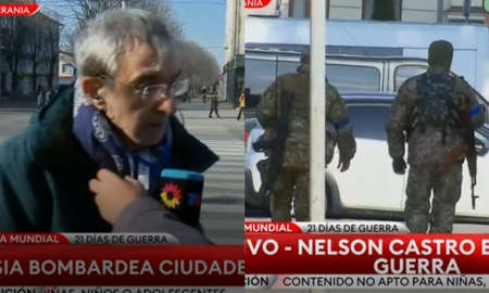 Nelson Castro tuvo que comprar chalecos antibalas en Ucrania Nelson Castro tuvo que comprar chalecos antibalas en Ucrania