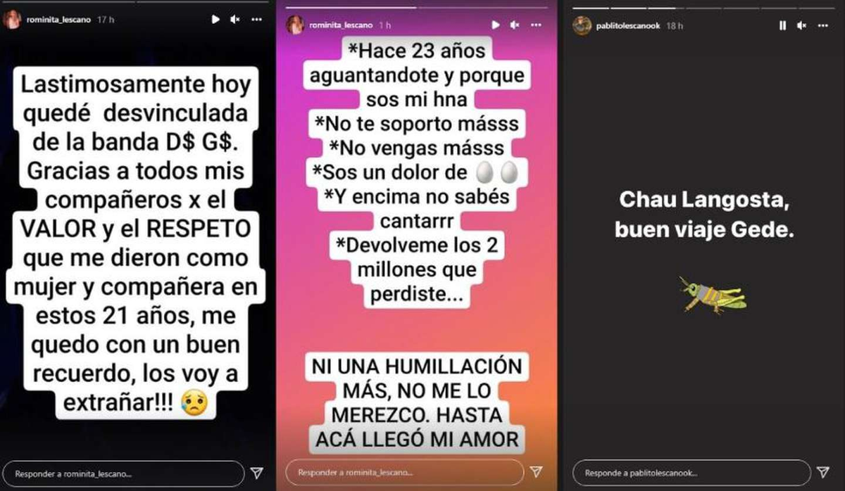 Romina Lescano, afuera de Damas Gratis.