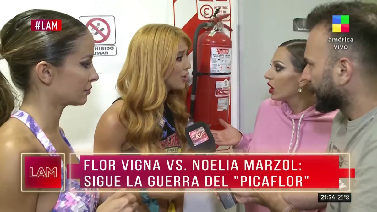 Noelia Marzol había demostrado su incomodidad ante los dichos de Flor Vigna. Noelia Marzol había demostrado su incomodidad ante los dichos de Flor Vigna.