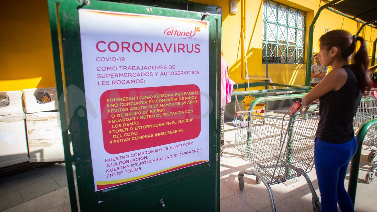 Las compras del supermercado era una de las pocas salidas permitidas.