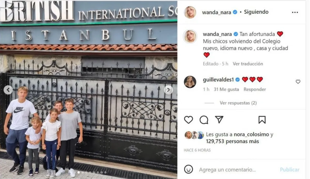 Los hijos de Wanda Nara, Mauro Icardi y Maxi López asisten a una exclusiva institución en Turquía.