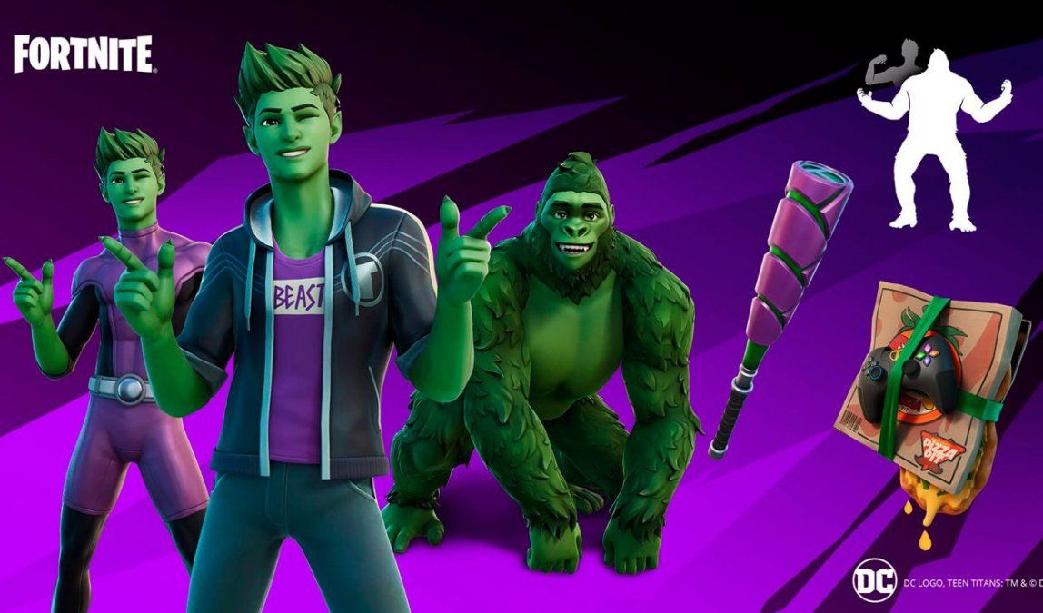 Fortnite: el Chico Bestia de los Jóvenes Titanes se suma al juego como skin.