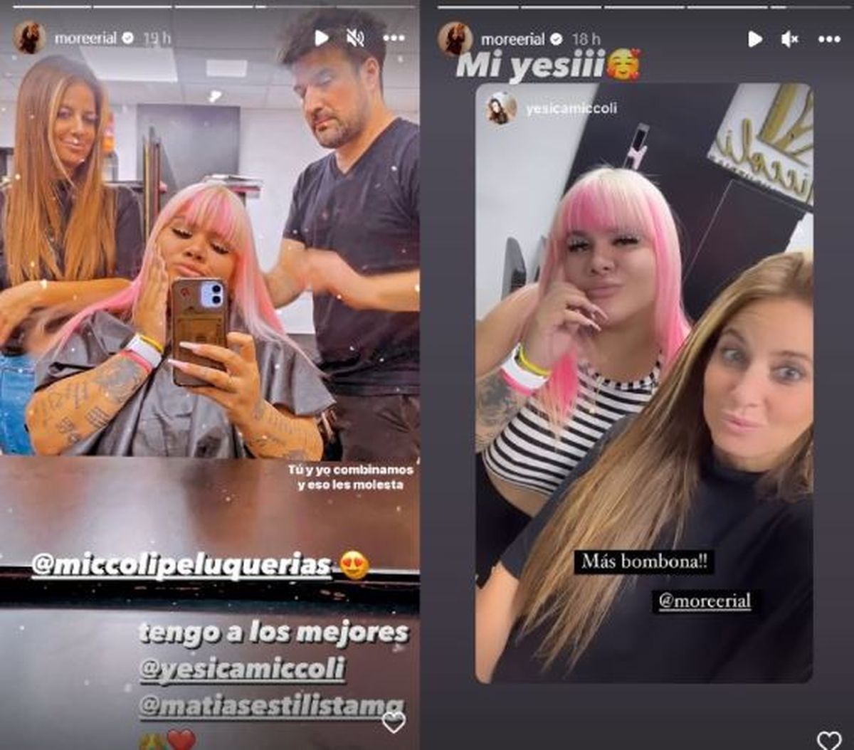 Morena Rial mostró su nuevo look: rubio platinado y mechas pink.