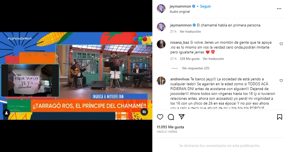 Jey Mammon celebró el pedido de los televidentes de que vuelva a la televisión.