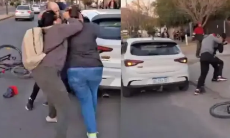 subite al auto, gorriado: la frase que desato una pelea brutal entre una pareja y dos ciclistas subite al auto, gorriado: la frase que desato una pelea brutal entre una pareja y dos ciclistas
