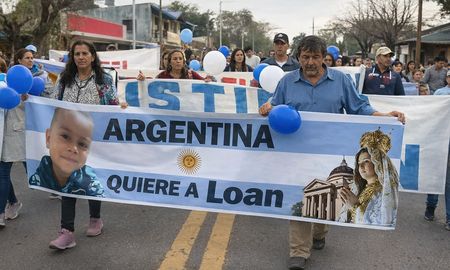Marcha por Loan. Foto: AICA. Marcha por Loan. Foto: AICA.