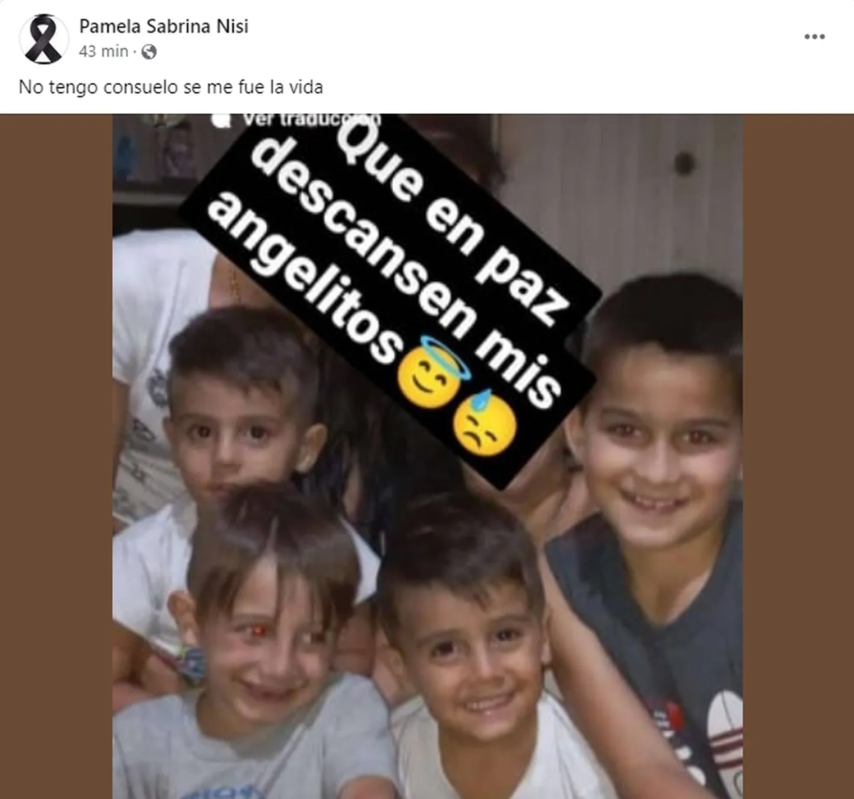 Benicio, Noah, Lorenzo y Santino, fueron las víctimas de la tragedia en Monte Grande.