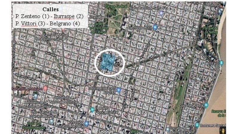 La zona comprendida en el