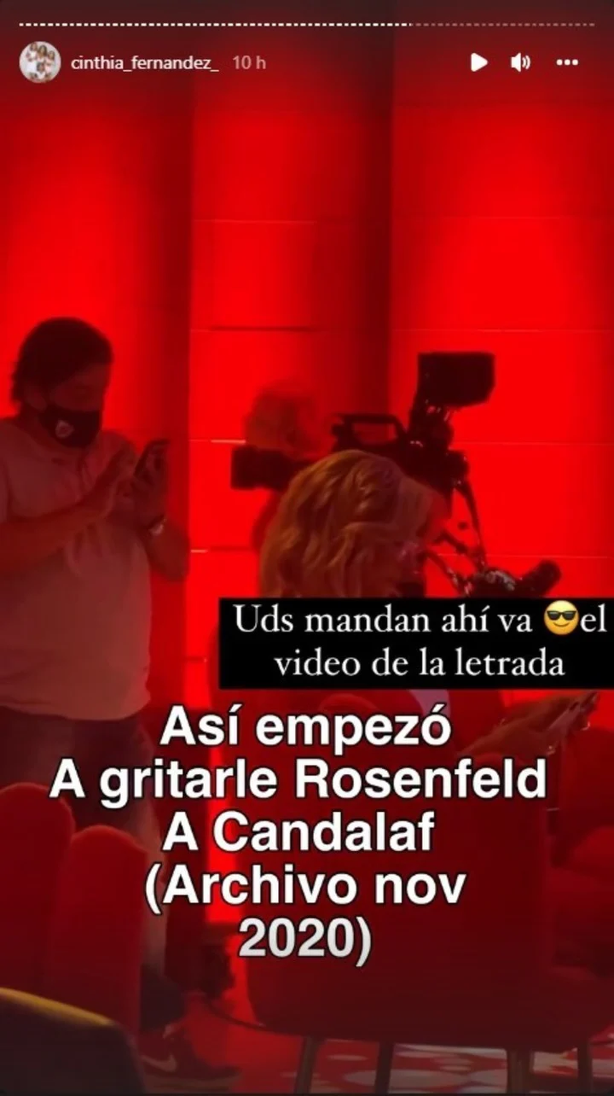 El video de Ana Rosenfeld gritándole al periodista Martín Candalaft.