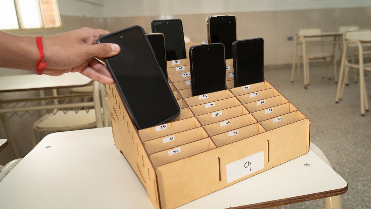 En una escuela de Santo Tom&eacute; los directivos pusieron a disposici&oacute;n de docentes y alumnos un dispositivo para guardar los celulares durante el horario de clases.