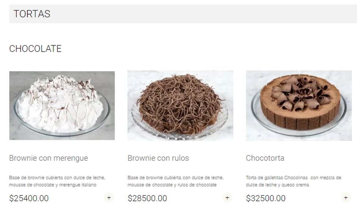 Una chocotorta en el local de Maru Botana cuesta más de 30 mil pesos. Una chocotorta en el local de Maru Botana cuesta más de 30 mil pesos.