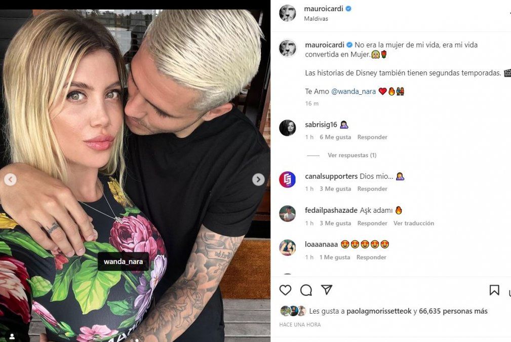 Mauro Icardi volvió con Wanda Nara.