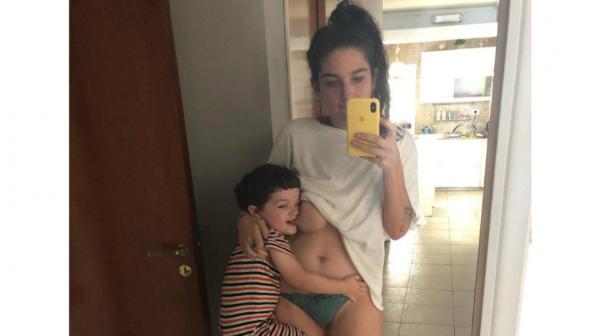 La foto de Juana Repetto que generó rechazo en las redes sociales.