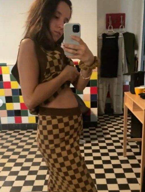 Evaluna mostró su pancita de embarazada.