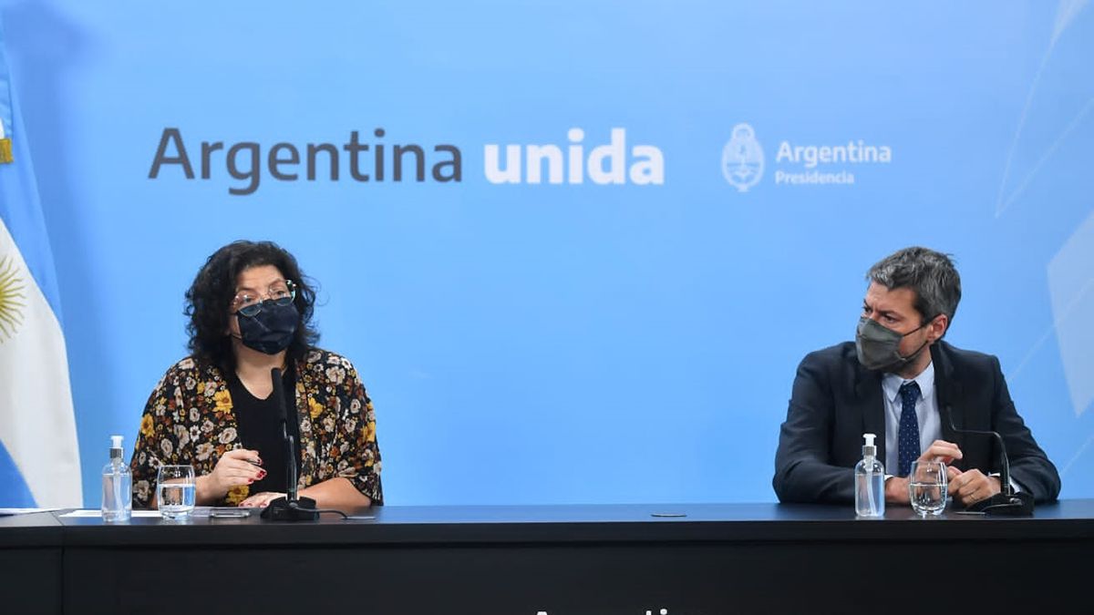 La ministra de Salud Carla Vizzotti y el ministro de Turismo y Deportes Matías Lammens.