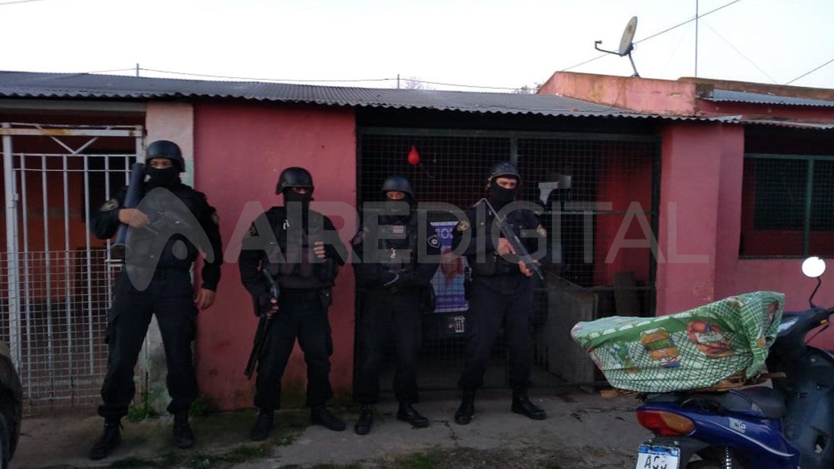 El allanamiento se realizó en una casa de la Manzana 2 de Alto Verde. 