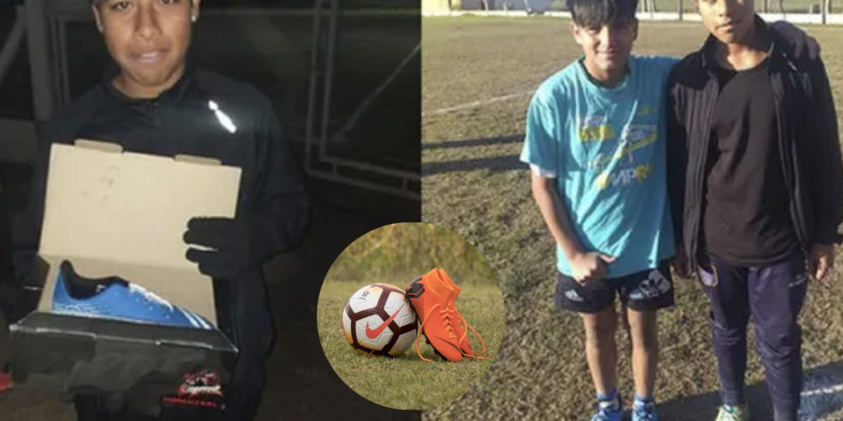 Gustavo y Gabriel son amigos en la Liga Sanlorencina de Fútbol.