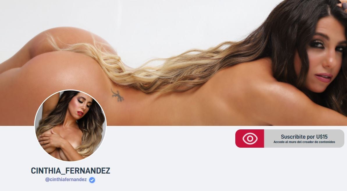 Cinthia Fernández pide 15 dólares por mes para ver sus fotos más ardientes.