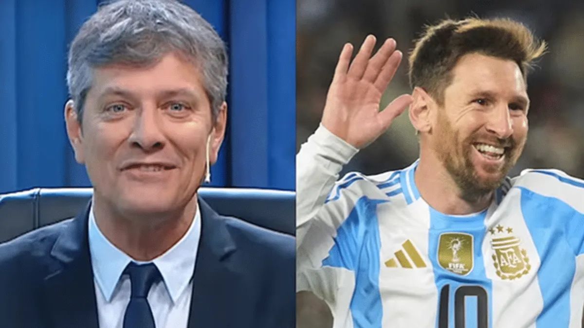 Mario Pergolini y Lionel Messi.