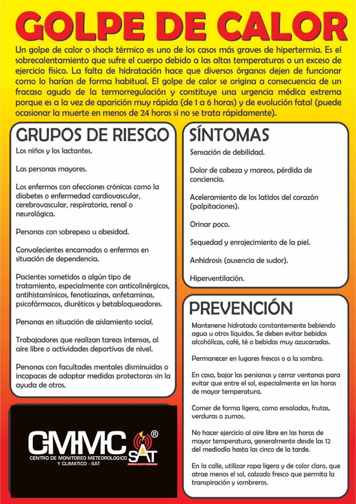 Hasta el s&aacute;bado, las temperaturas m&aacute;ximas se ubicar&aacute;n entre 33&deg;C y 36&deg;C, un escenario que incrementa de manera significativa el riesgo de golpe de calor.
