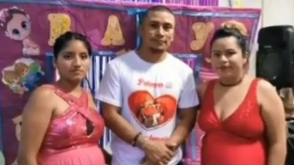 Viral: hombre celebra Baby Shower con sus dos esposas