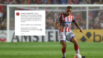 Jonathan Bottinelli se despidió de Unión: 