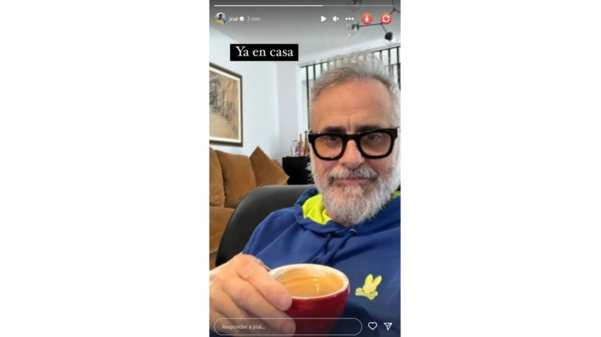 La primera foto de Jorge Rial tras recibir el alta médica.