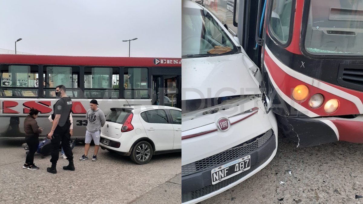 Personal policial asistió a los involucrados en el choque de avenida Blas Parera y Castelli y ayudó a desviar el tránsito