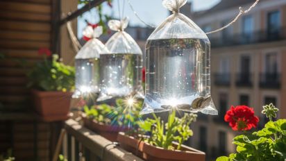 Colgar bolsas con agua en el balcón: por qué lo recomiendan y para qué sirve