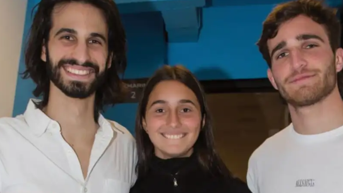 Franco, Valentín y Azul, hijos de Romina Yan. Franco, Valentín y Azul, hijos de Romina Yan.