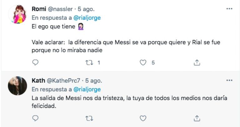 Jorge Rial se comparó con Lionel Messi y lo sepultaron en las redes.