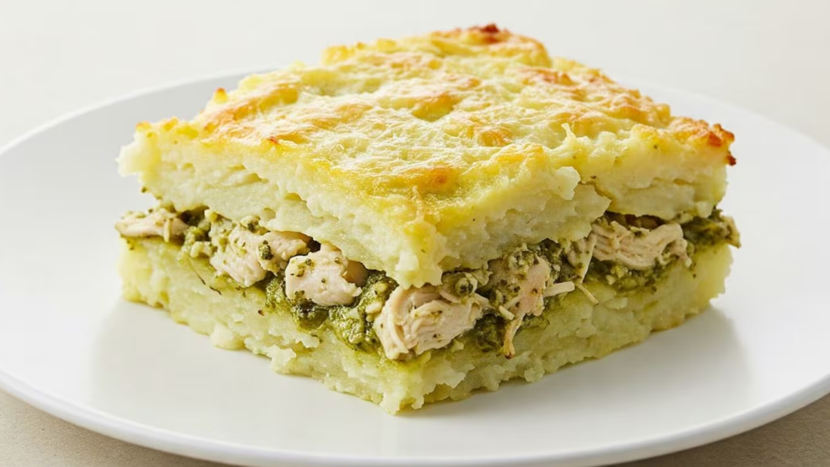 Pastel de papa de pollo.
