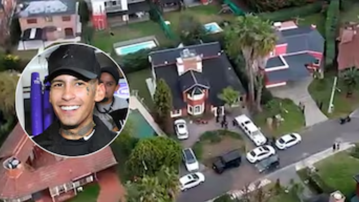 La mansión de L-Gante en Canning quedó destruida tras un confuso ataque.