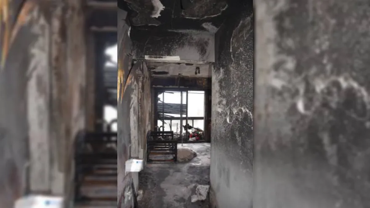 Las fotos del departamento de Felipe Pettinato luego del incendio.
