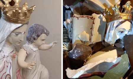 La imagen de la Virgen fue restaurada en forma completa. La imagen de la Virgen fue restaurada en forma completa.