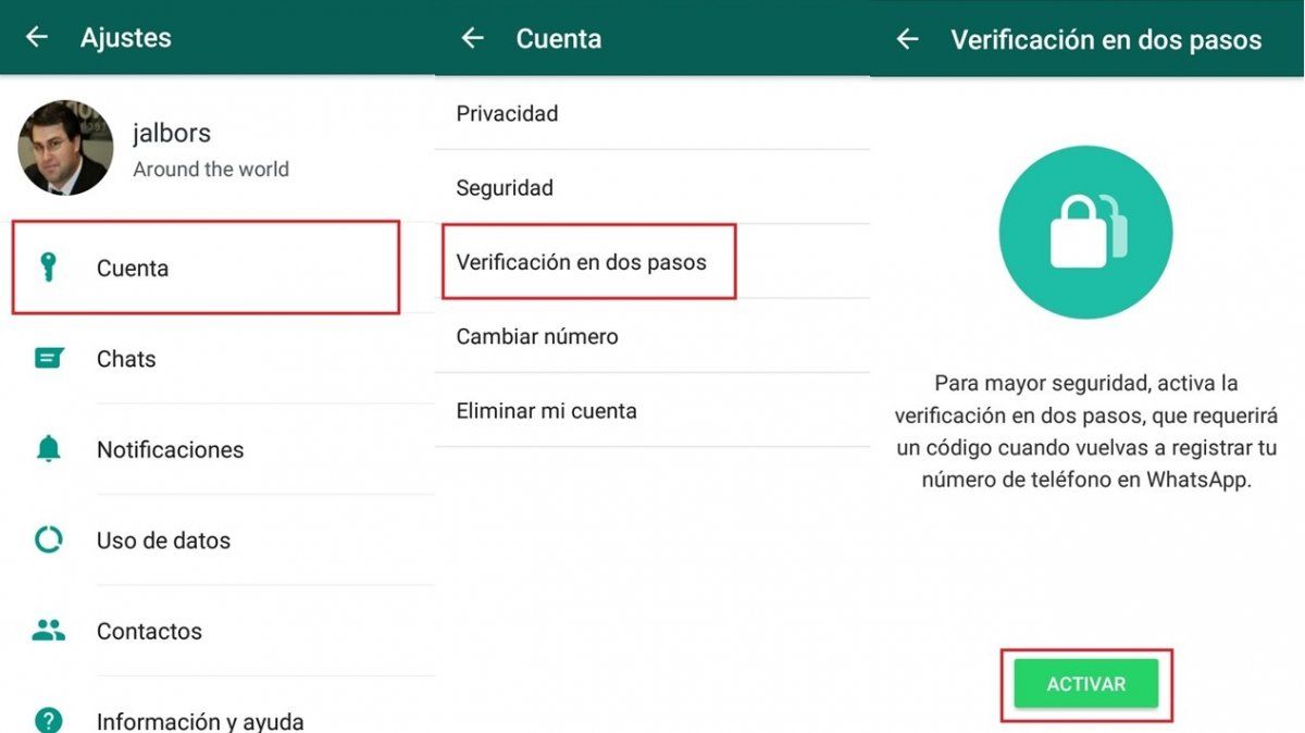 Activar el segundo factor de autenticación.