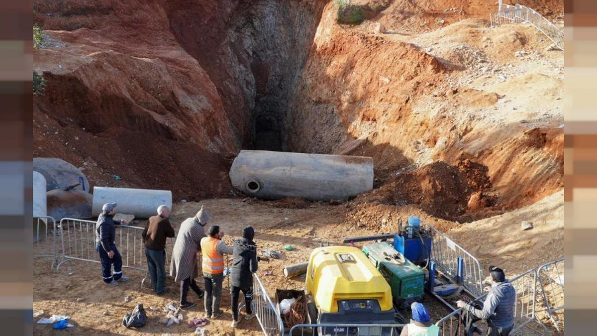 . Rayan Awram, de cinco a&ntilde;os, cay&oacute; a un pozo en el pueblo de Ighran el martes.