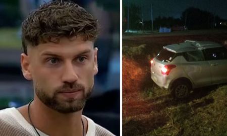 Tato de Gran Hermano volcó con su auto en una ruta sin luz. Tato de Gran Hermano volcó con su auto en una ruta sin luz.