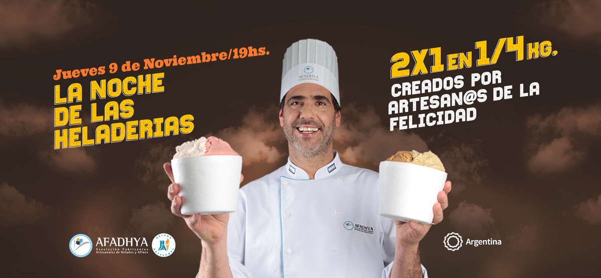 El jueves 9 de noviembre, desde las 19h hasta el cierre de cada heladería, con la compra de ¼ kg de helado se regalará otro cuarto más. Será una noche para disfrutar y compartir juntos ¡Helado Feliz de la Vida! El jueves 9 de noviembre, desde las 19h hasta el cierre de cada heladería, con la compra de ¼ kg de helado se regalará otro cuarto más. Será una noche para disfrutar y compartir juntos ¡Helado Feliz de la Vida!