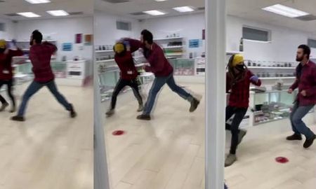 Video viral: un hombre golpeó al empleado que le pidió que use barbijo. Video viral: un hombre golpeó al empleado que le pidió que use barbijo.