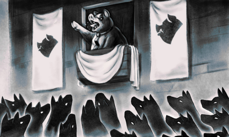“Animal Farm”&nbsp;es una novela corta escrita en 1945 que cuenta la historia de un grupo de animales de una granja expulsa a los humanos tiranos y crean un sistema de gobierno propio que acaba convirtiéndose en una tiranía.