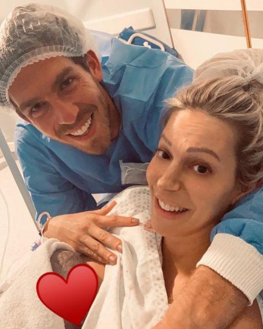 Noelia Marzol poco después de haber dado a luz.